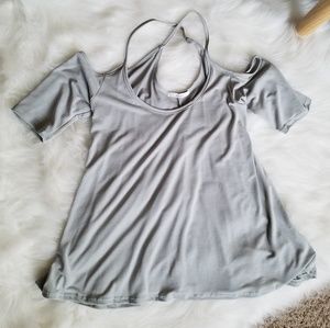 NWOT Flowy Cold Shoulder Top